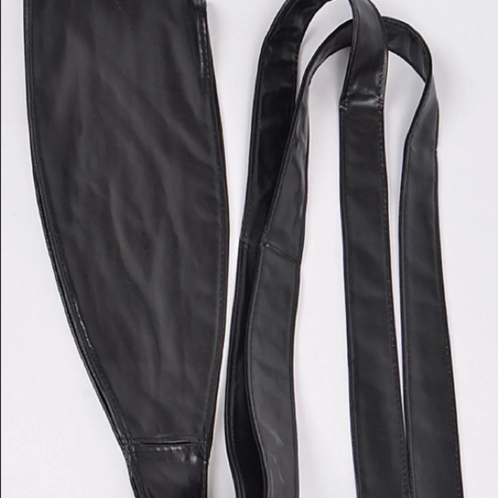 Vegan Leather Obi Adjustable Waist Statement Belt